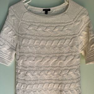 White Crochet Knit Top
